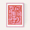 Abstract Shapes 21 in Pink and Red