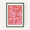 Abstract Shapes 21 in Pink and Red
