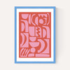 Abstract Shapes 21 in Pink and Red