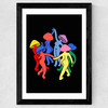 Mushroom Dance Wide Black Frame