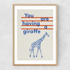 Giraffe by Don't Grow Up Narrow Oak Frame