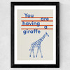 Giraffe by Don't Grow Up Wide Black Frame