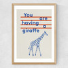 Giraffe by Don't Grow Up Medium Oak Frame