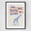Giraffe by Don't Grow Up Narrow Black Frame