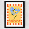 Forget Me Not Wide Black Frame