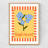 Forget Me Not Narrow Oak Frame