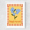 Forget Me Not Medium White Frame