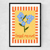 Forget Me Not Narrow Black Frame