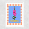 Foxglove Narrow White Frame