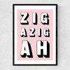 Zigazigah Pink Narrow Black Frame