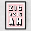 Zigazigah Pink Medium Black Frame