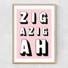 Zigazigah Pink Narrow Oak Frame