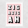 Zigazigah Pink Narrow White Frame