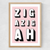 Zigazigah Pink Medium Oak Frame