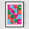 Love by Judy Andrews Narrow Black Frame