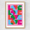 Love by Judy Andrews Medium Oak Frame