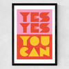 Yes by Judy Andrews Medium Black Frame