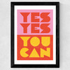 Yes by Judy Andrews Wide Black Frame