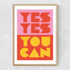 Yes by Judy Andrews Narrow Oak Frame