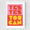 Yes by Judy Andrews Medium White Frame