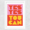 Yes by Judy Andrews Wide White Frame