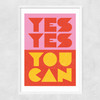 Yes by Judy Andrews Narrow White Frame