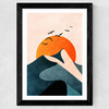 Sunset Mountain Wide Black Frame
