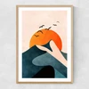 Sunset Mountain Narrow Oak Frame