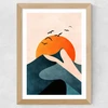 Sunset Mountain Wide Oak Frame
