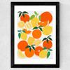 Orange and Lemon Harvest Wide Black Frame