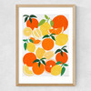 Orange and Lemon Harvest Medium Oak Frame