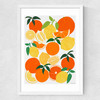 Orange and Lemon Harvest Medium White Frame