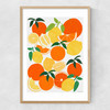 Orange and Lemon Harvest Narrow Oak Frame