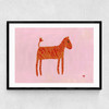 Orange Zebra Narrow Black Frame