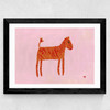 Orange Zebra Wide Black Frame