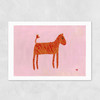 Orange Zebra Unframed Print