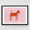 Orange Zebra Medium Black Frame