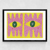 Pink Eyes Medium Black Frame