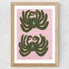 Two Green Crabs Wide Oak Frame
