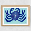 Blue Crab Wide Oak Frame