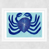 Blue Crab Wide White Frame