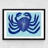 Blue Crab Medium Black Frame