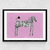 Zebra by Nancy McKie Medium Black Frame
