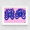 Blue Crabs Medium White Frame