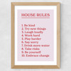 House Rules by The Native State Wide Oak Frame