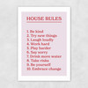 House Rules by The Native State Unframed Print