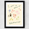 I Want To Make You Breakfast Wide Black Frame