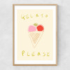 Gelato Please Narrow Oak Frame