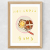 Hot Cross Bun Wide Oak Frame