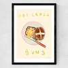Hot Cross Bun Medium Black Frame